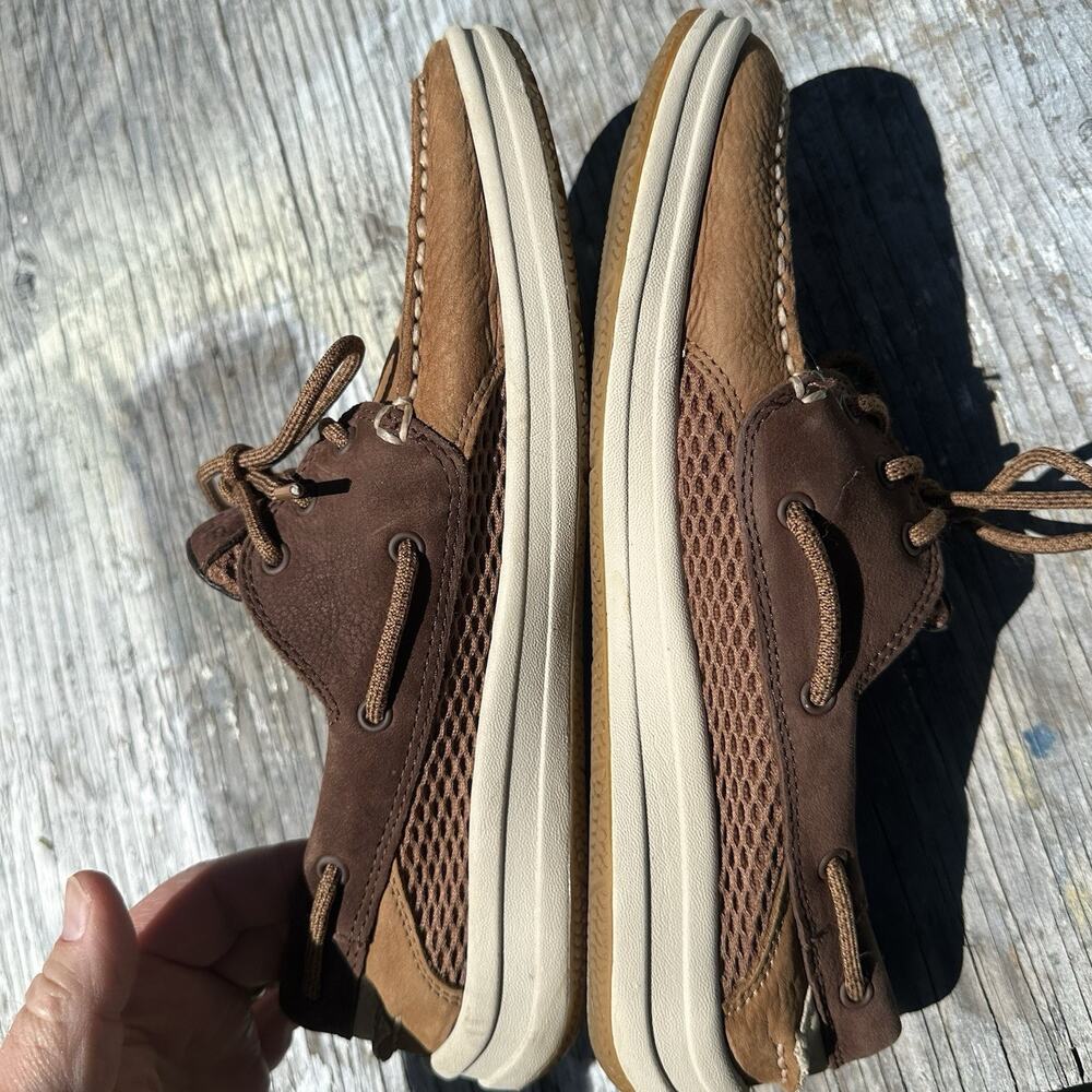 Sperry Top-Sider Men’s 9 Shoes Gamefish 3-Eye Brown Leather Son-R Boat - BP - Picture 10 of 13